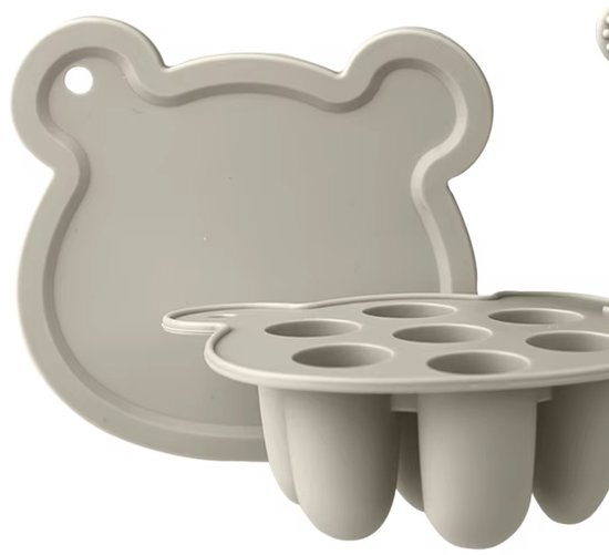 Liefjes & Co Fruitspeen & IJsblokjesvorm - Baby Speen met Bijtring - BPA-vrij Siliconen - 3 Speenmaten S/M/L - Beige