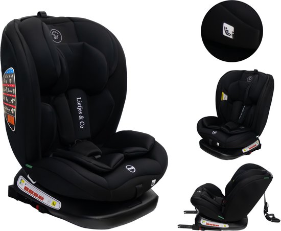 Liefjes & Co Growsafe Autostoel – i-Size 4-in-1 – 360° Draaibaar – ISOFIX & Top Tether – Groep 0/1/2/3 (40–150 cm) van Merkloos