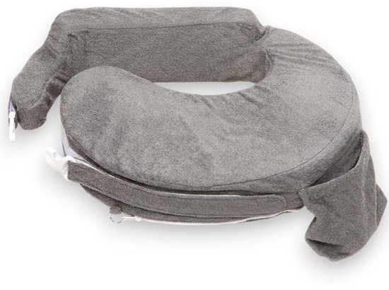 Liefjes & Co Voedingskussen - Zwangerschapskussen – Verstelbaar Met opbergzak van Merkloos