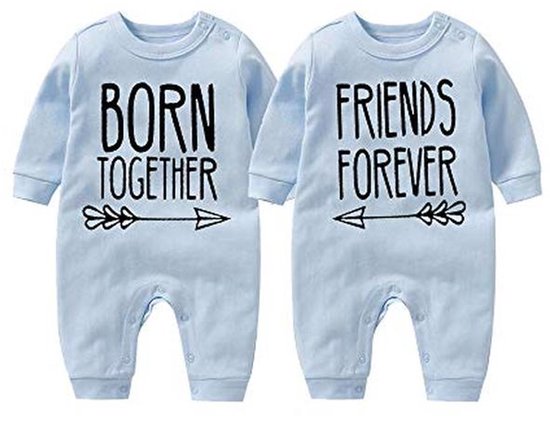 Liefste tweelingen rompertje voor jongens en meisjes - unieke babykleding als cadeau