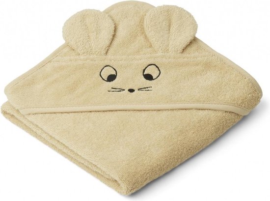 Liewood Albert Badcape - 70x70 cm. - Mouse Wheat Yellow van Liewood