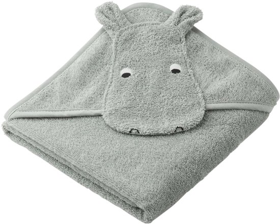 Liewood Badcape - Albert Hippo - Dove Blue van Liewood