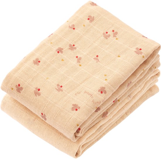 Liewood Lewis Muslin Cloth 2‑Pack - Mini Butterfly / Apple Blossom Mix van Liewood