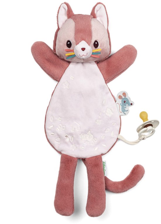 Lilliputiens - Lichtgevend Knuffeldoekje Jeanne De Kat - Met Een Glow-In-The-Dark Knuffel Worden Kinderen Gerustgesteld In Het Donker En Raken Zij De Knuffel Nooit Kwijt - De Knuffel Is 20 x 40 Cm En Is Gemaakt Van Polyester En Katoen van Lilliputiens