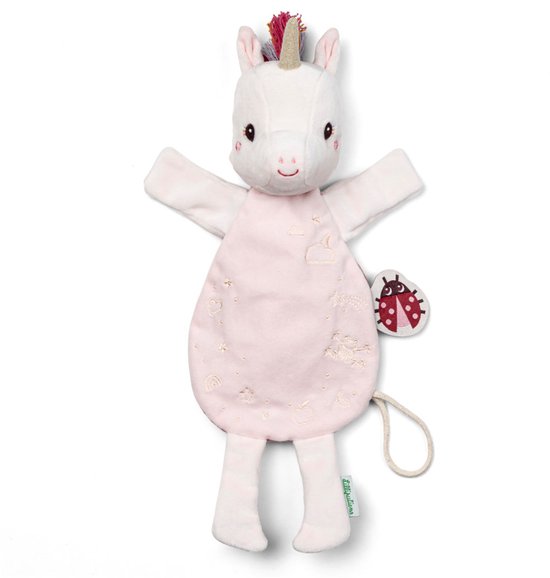 Lilliputiens - Lichtgevend Knuffeldoekje Lena De Eenhoorn - Met Een Glow-In-The-Dark Knuffel Worden Kinderen Gerustgesteld In Het Donker En Raken Zij De Knuffel Nooit Kwijt - De Knuffel Is 18 x 35 Cm En Is Gemaakt Van Polyester En Katoen van Lilliputiens
