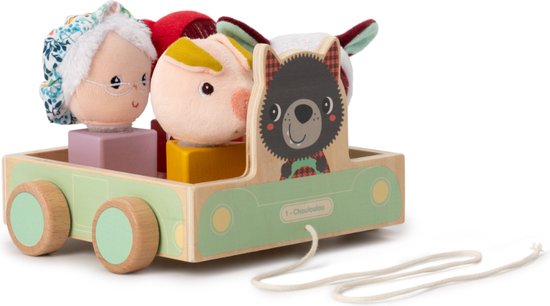 Lilliputiens - Louis picnic trekauto met vormpjes van Lilliputiens