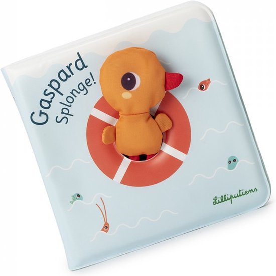 Lilliputiens - Magisch Badboek "Splonge" - Badspeelgoed - Wanneer Je Het Boekje Nat Maakt Met Water Van Minstens 32°C, Verdwijnt De Magische Inkt En Ontdek Je Dat De Zeedieren Niet Zo Angstaanjagend Zijn van Lilliputiens