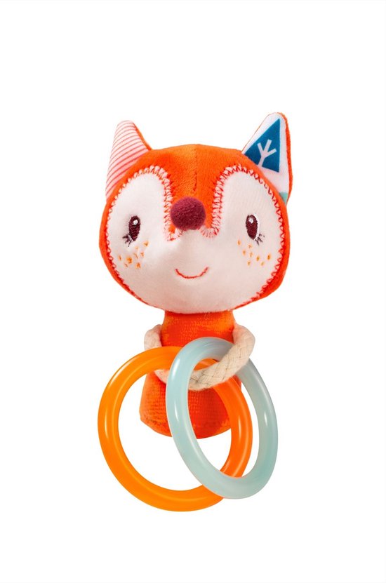 Lilliputiens - Mini Rammelaar Alice Het Vosje - De Rammelaar Is Gemakkelijk Vast Te Houden Voor Kleine Handjes, Stimuleert De Tastzin, Het Gehoor En De Fijne Motoriek van Lilliputiens