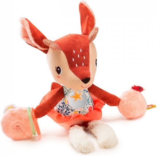 Lilliputiens Multi-activiteitenhertje - Stella - veelzijdige knuffel - kraamcadeau van Lilliputiens