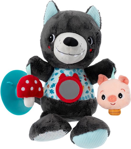Lilliputiens - Nomade Activiteitenknuffel Louis - Gemakkelijk Te Bevestigen Door Zuignap - Knuffel Met Verschillende Activiteiten - Geschikt Vanaf 6 Maanden van Lilliputiens