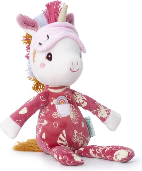 Lilliputiens - Slaapvriendje Lena De Eenhoorn - Knuffel Met Glow-In-The-Dark Slaapmasker En Pyjama - 32 Cm - Geschikt Vanaf 6 Maanden van Lilliputiens