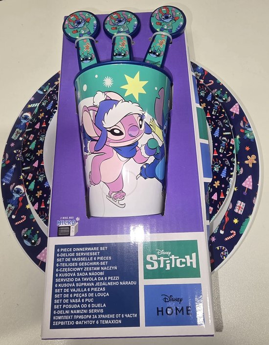 Lilo en Stitch diner set , lilo en stitch eet set, lilo en stitch servies, Kunststof servies lilo en stitch, Lilo en stitch van Merkloos