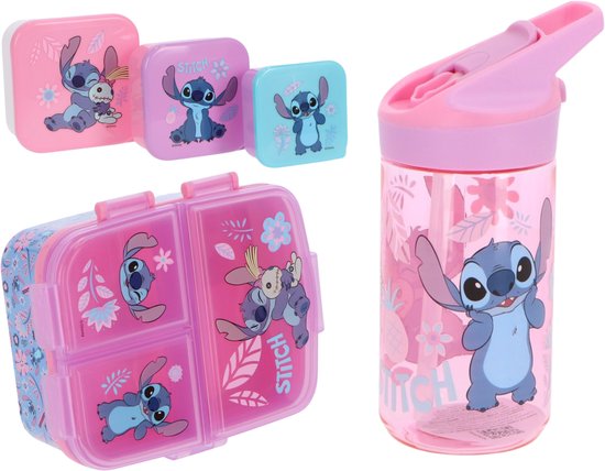 Lilo & Stitch lunchset; drinkfles, lunchbox en snackbox