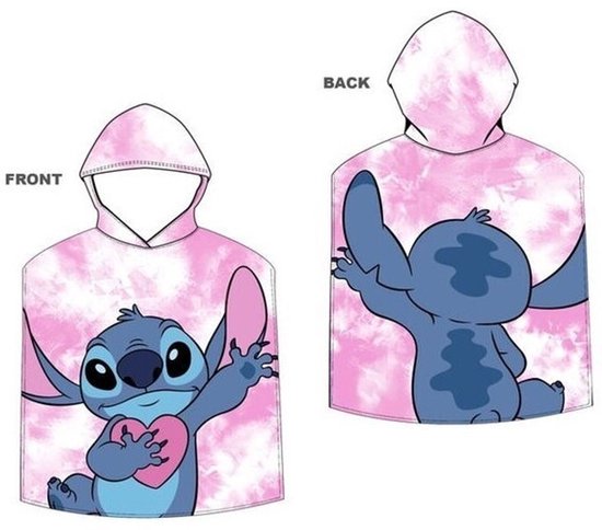 Lilo & Stitch poncho - badcape - 55x110 cm - Sneldrogend van Merkloos