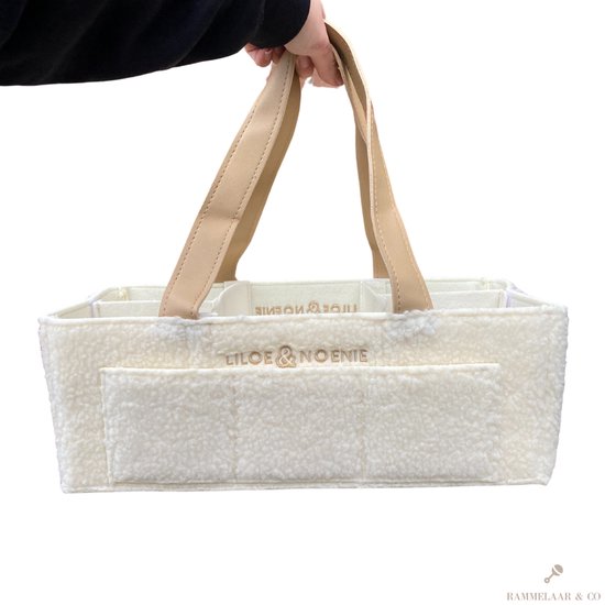 Liloe&Noenie Commode Organizer – Opbergmandje – Commodemandje – Luiertas – Babykamer accessoires – Kinderkamer – Teddystof – Kraamcadeau van Liloe&Noenie