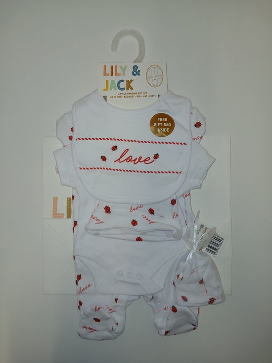 Lily & Jack - cadeauset baby - 5-delig - meisjes - prematuur - maat 44