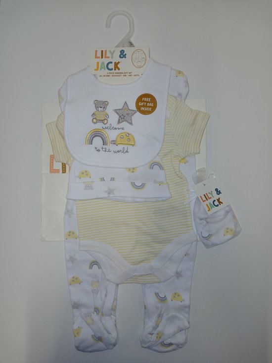 Lily & Jack - cadeauset baby - 5-delig - unisex - newborn - maat 56