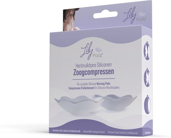 LilyPadz Wasbare Zoogcompressen - wasbaar - siliconen - 2 stuks van LilyPadz
