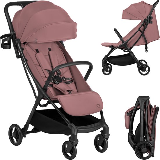 Lionelo Agia Buggy – Lichtgewicht 7,3 kg – Compacte & Inklapbaar – Ligstand en Grote Zitting – Wielen met Vering – Bekerhouder – Kinderwagen vanaf 6 Maanden tot 22 kg – Plooibuggy - Reisbuggy Wandelwagen - Kinderbuggy van Merkloos