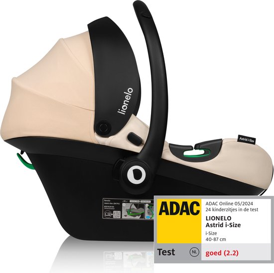 Lionelo Astrid i-Size - Autostoeltje - Memory Foam - Hoogte-instelling van de hoofdsteun 7cm van LIONELO