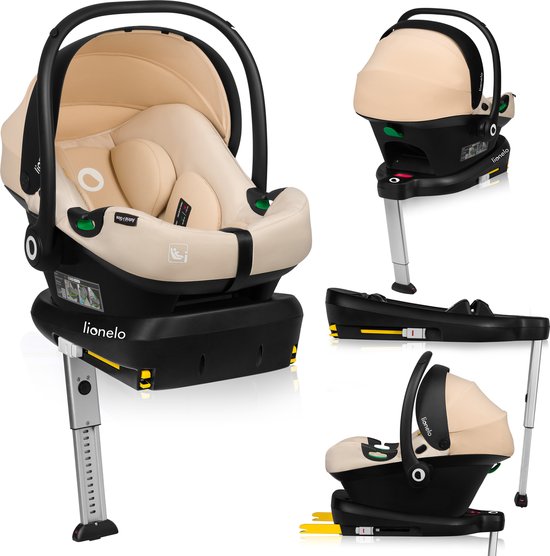 Lionelo Astrid i-Size SET - Autostoeltje + Basis - voor Autostoel - Memory Foam - Hoogte-instelling van de hoofdsteun 7cm van Lionelo