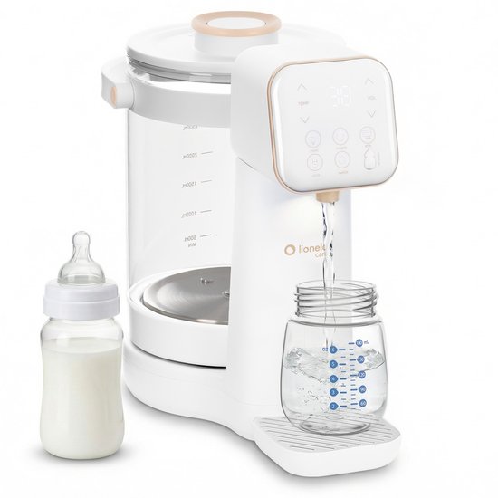 Lionelo Babypresto 2.0 Waterverwarmer / Heetwaterdispenser – Melkbereidingsmachine – UV-Sterilisatie – Smart-Modus 100°C – 40–100°C Instelbaar – 30–300 ml Dosering – 3L Tank – Nachtlampje – Voor Babyvoeding van Merkloos
