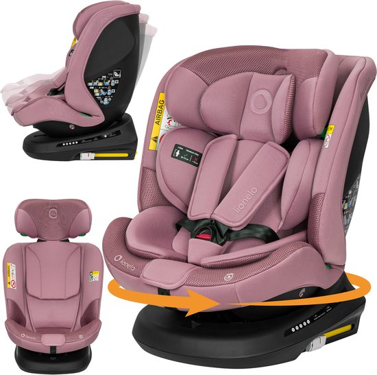 Lionelo Bastiaan Plus i-Size 4in1 Autostoel ISOFIX 360° Draaibaar - Van Geboorte tot 12 Jaar (40-150 cm) - RWF & FWF - Top Tether - Dri-Seat - 12-Standen Hoofdsteun - 6 Ligstanden - Brede Comfortzitting - i-Size van LIONELO