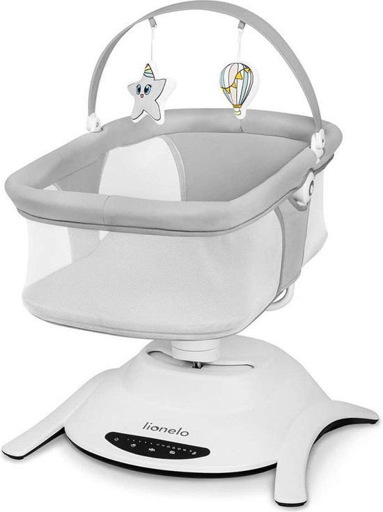 Lionelo Bella SET Wipstoeltje 6in1 - 360 graden - Elektrisch Draaibaar - voor baby's tot 9 kg - Rugverstelling van LIONELO