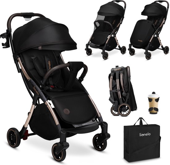 Lionelo Buggy Julie One - Kinderwagen Premium - Automatisch opvouwen - Wandelwagen tot 22 kg - Comfortabele zitje van Lionelo