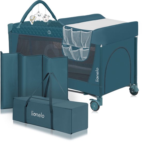 Lionelo Flower Campingbedje 2in1 - Meegroeibed - Co-sleeper - LockGuard - draagtas van LIONELO