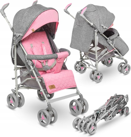 Lionelo Irma - Buggy - Wandelwagen- Lichte 7kg - tot 15 kg - Geveerde wielen - 360° - tot 5 jaar - Opbergmand - Verstelbare handgreep - Snel inklapsysteem - Compact formaat van Merkloos