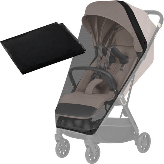 Lionelo Julie Air / Bess Mosquito Net – Muggennet voor kinderwagen - Klamboe – Volledige insectenbescherming – Snelle montage met drukknopen – Luchtig & ademend gaas – Zicht & comfort voor je baby – Compact & licht – Ideaal voor zomerwandelingen van LIONELO