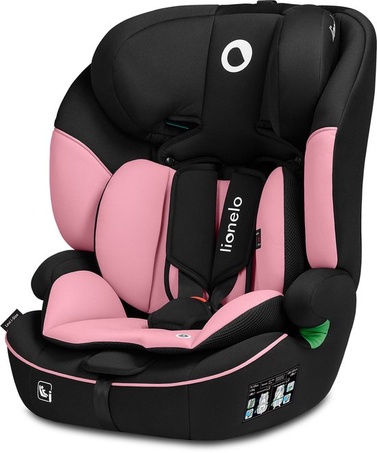 Lionelo Levi - i-Size Autostoeltje - Groep 1-2-3 - 5-punts gordel - 76-150cm 9-36kg - Memory Foam - Versterkte hoofdsteun van LIONELO