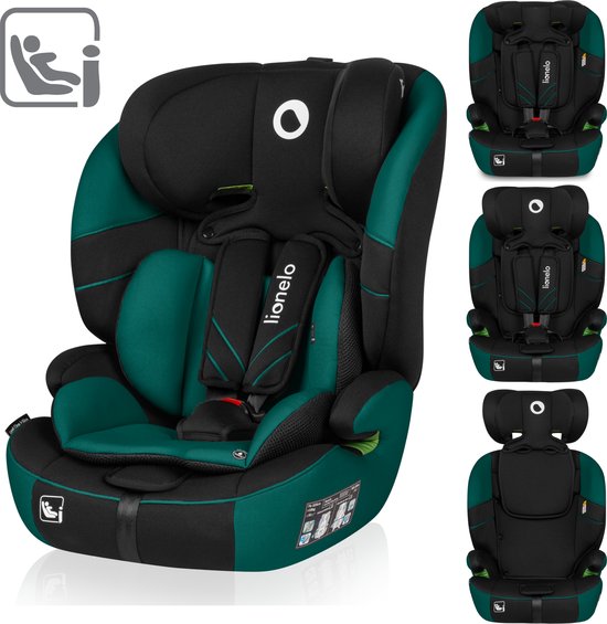 Lionelo - Levi One i-Size - autostoel - - nieuwste veiligheidsnorm R129 i-Size - Universele pasvorm, past op alle auto's - Hoofdsteun versterkt met Memory Foam - Comfortabele stoelverhoger voor kleinere kinderen met Dri-Seat-technologieën van Lionelo