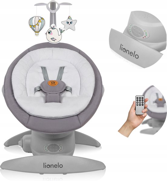 Lionelo Mell - Wipstoel - elektrische schommelstoel - met melodieën - tot 9 kg van Lionelo