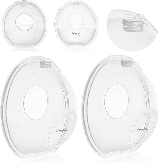 LIONELO Milky Simple - Melkcollectoren set 2 stuks - 2x60 ml - BPA-vrij - Past in beha - Maataanduiding - Herbruikbaar - Steriliseerbaar van LIONELO