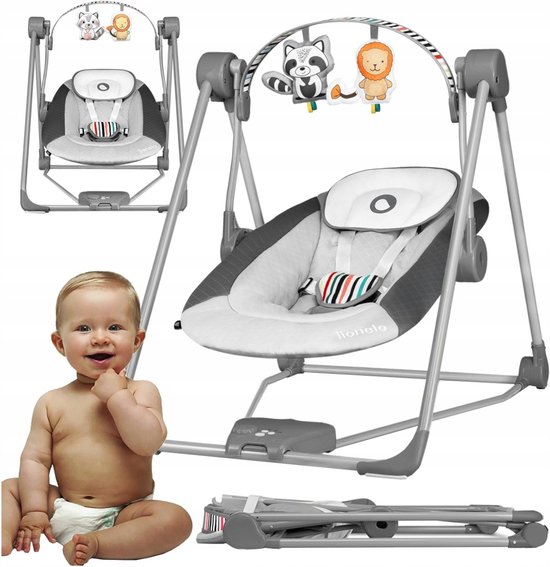 LIONELO Otto - wipstoel - tot 9 kg -  speelgoed - 5 schommelsnelheden van Lionelo