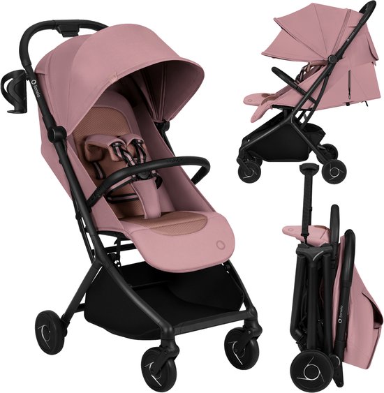 Lionelo Sia Buggy - Ultralichte Wandelwagen 5,9 kg – Ultracompact 18x51x49 cm – Eénhandbediening – Click&Ride Rem – inGrip Harnassysteem – Dri-Seat – Inclusief Muskietennet & Draagriem van Merkloos