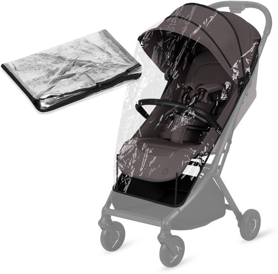 Lionelo Sia Rain Cover– Regenhoes voor Buggy– Waterdicht & Transparant – Beschermt je Kind tegen Regen en Wind