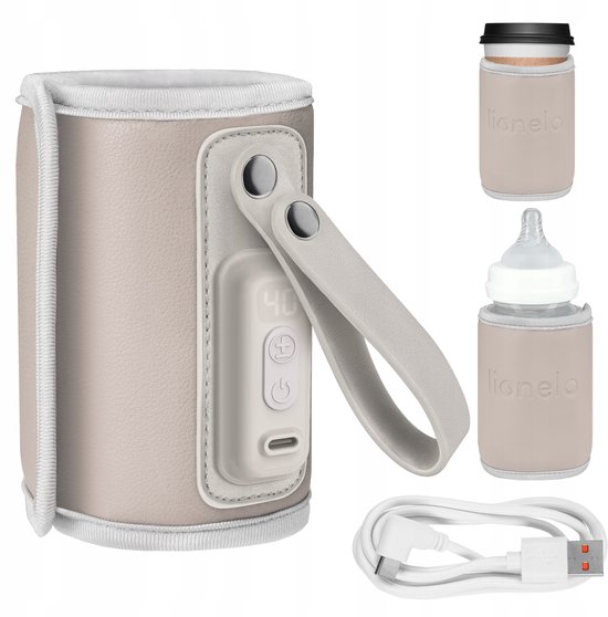 Lionelo Thermup GO - draagbare flessenwarmer met USB aansluiting - Szary