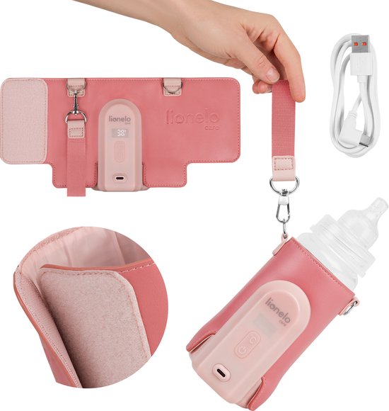 Lionelo Thermup Go Evo Flessenwarmer - Mobiel - 5 Temperatuurniveaus - USB-C Opladen - Tot 9 Uur Warmte - Geschikt voor Glas en Plastic van Merkloos