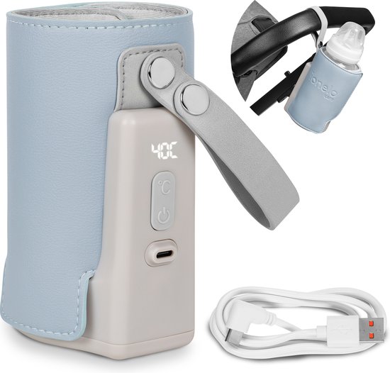 Lionelo Thermup GO Plus - Flessenwarmer Draagbare - USB-C - LCD display - 0-65°C van Lionelo