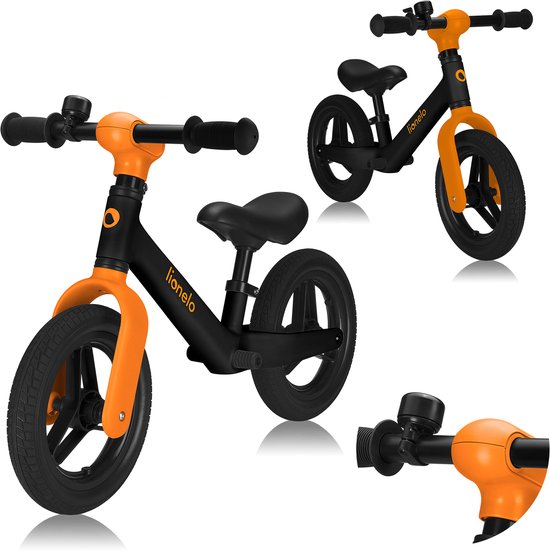 Lionelo Toni Loopfiets - Vanaf 18 mnd - Tot 30 kg - Lichtgewicht 2,3 kg - Verstelbaar Zadel & Stuur - PU Wielen - Voetsteun - ABEC-7 Lagers - Stuurbegrenzing 120° - Ergonomisch - EN 71-1 Gecertificeerd van Merkloos