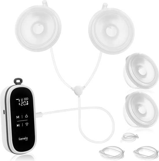 Lionelo Twee Free White - Borstkolf - Dubbel - Elektrisch - Snoerloos - 120min werking - 9 intensiteitsniveaus - 3-fase van Lionelo