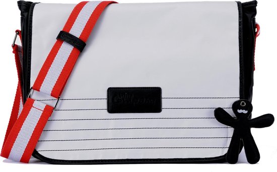 Little Company Black Label Courier Luiertas - Staal Rood van Little Company