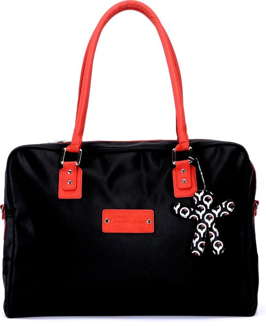 Little Company - Luiertas - PopUp Square - Zwart/Rood van Little Company