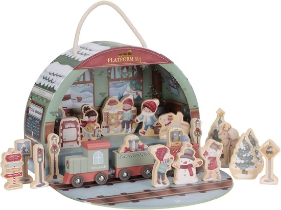 Little Dutch Advent kalender treinbaan FSC van Little Dutch