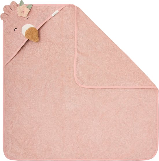 Little Dutch Badcape Flamingo - 75x75 cm - Roze van Little Dutch