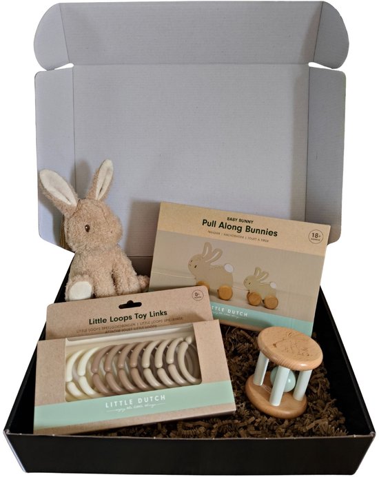 Little dutch bunny Cadeaupakket - kraampakket - verrassingpakket - babypakket - geboortepakket - jongen - meisje van Little Dutch