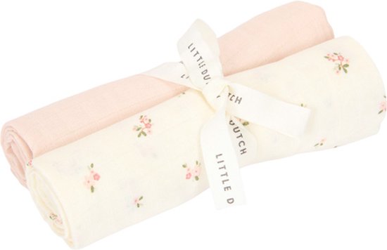 Little Dutch Fairy Garden Fairy Blossom - Multipack - Set van 2 swaddle doeken hydrofiel - 70 x 70 cm van Little Dutch